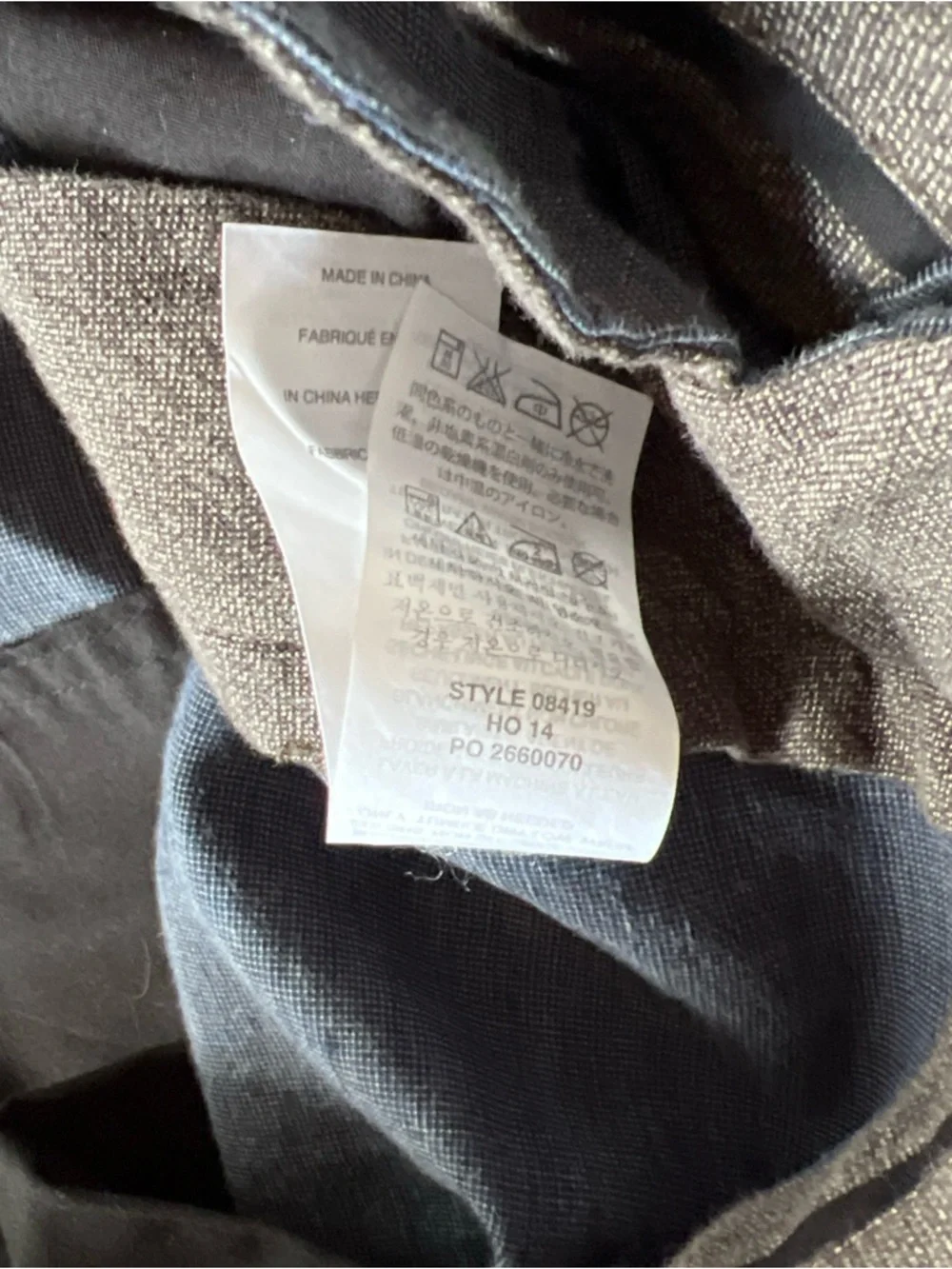 J Crew Chino Pants Men’s 36x32 Slim Bowery Blue Gray Linen Blend